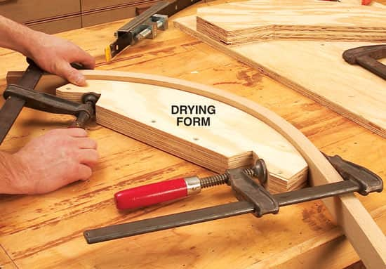 drying form for steamed wood bending