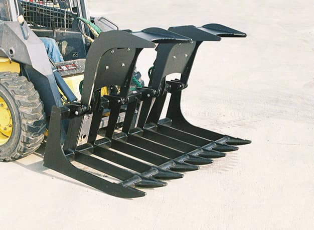 grapple bucket attachment for construction