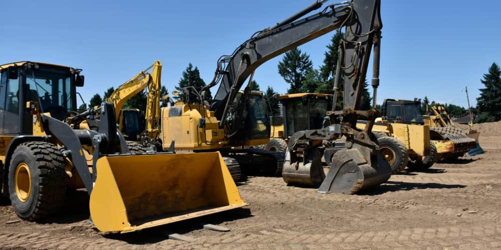 Construction Equipment On The Job Site