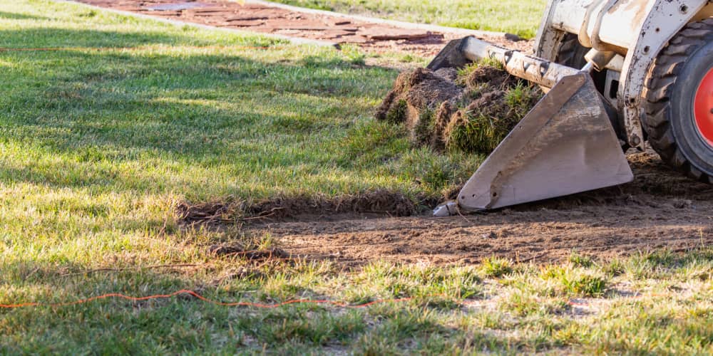 Dozer Ripping up grade on a leveling yard 