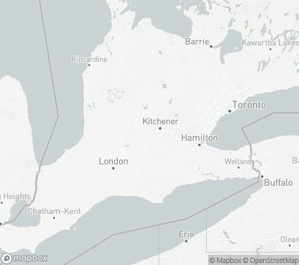Baden, ON, Canada and nearby cities map