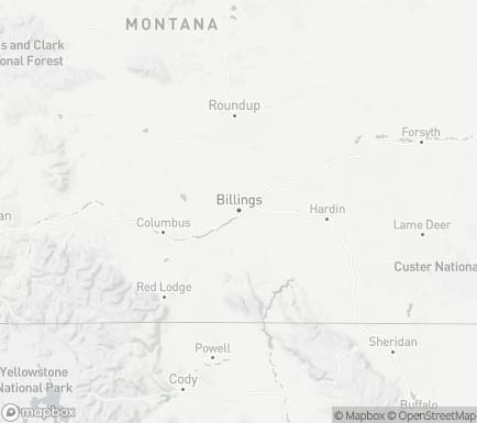 Billings, MT, USA and nearby cities map