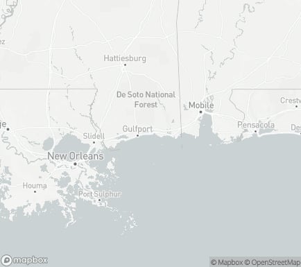 Biloxi, MS, USA and nearby cities map