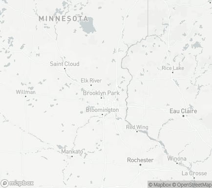 Blaine, MN, USA and nearby cities map