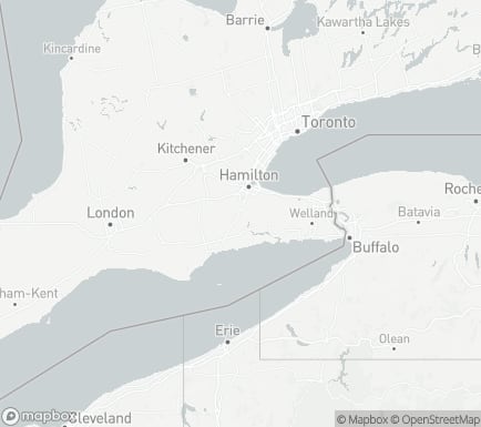 Caledonia, ON, Canada and nearby cities map