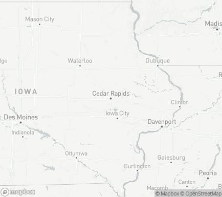 Cedar Rapids, IA, USA and nearby cities map