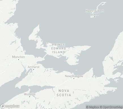 Charlottetown, PE, Canada and nearby cities map