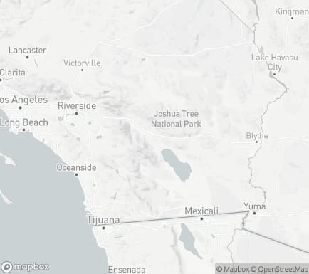 Coachella, CA, USA and nearby cities map