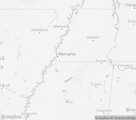 Collierville, TN, USA and nearby cities map