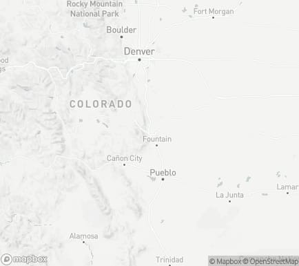 Colorado Springs, CO, USA and nearby cities map