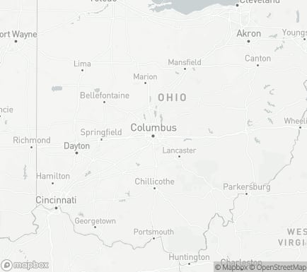 Columbus, OH, USA and nearby cities map