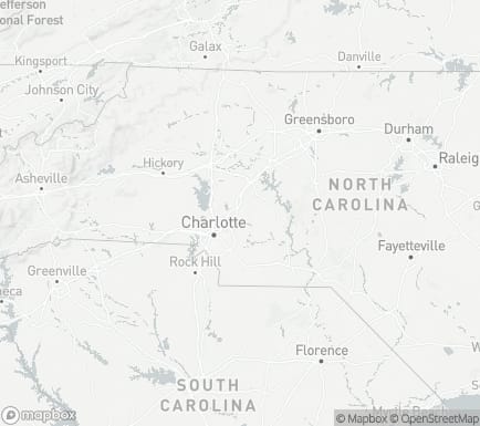 Concord, NC, USA and nearby cities map