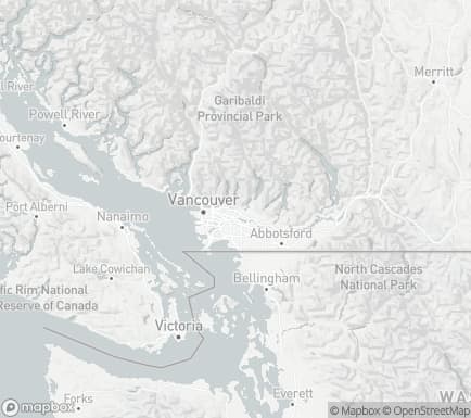 Coquitlam, BC, Canada and nearby cities map