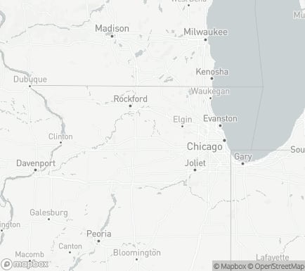 DeKalb, IL, USA and nearby cities map