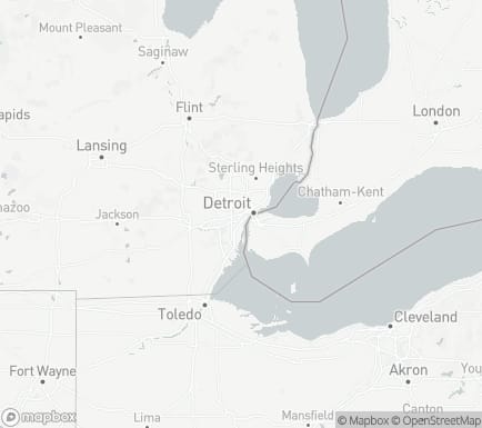 Dearborn, MI, USA and nearby cities map