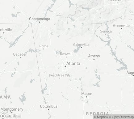 Dunwoody, GA, USA and nearby cities map