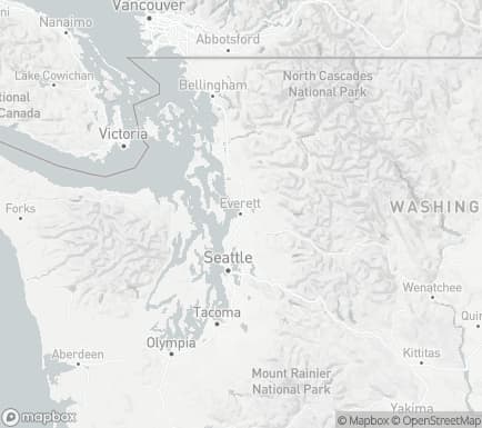 Everett, WA, USA and nearby cities map