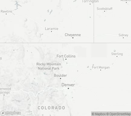 Fort Collins, CO, USA and nearby cities map