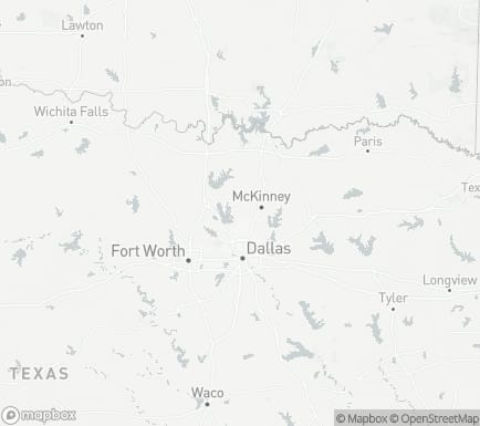 Frisco, TX, USA and nearby cities map