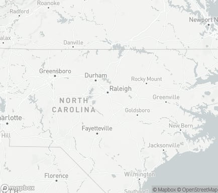 Garner, NC, USA and nearby cities map