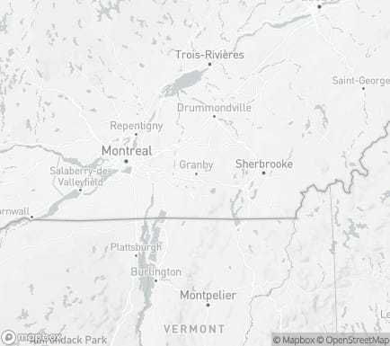 Granby, QC, Canada and nearby cities map