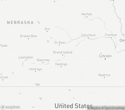 Grand Island, NE, USA and nearby cities map