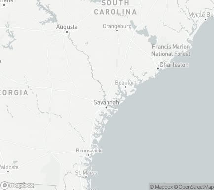 Hardeeville, SC, USA and nearby cities map