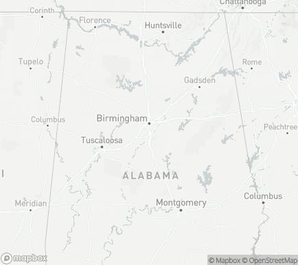 Hoover, AL, USA and nearby cities map