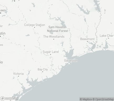 Houston, TX, USA and nearby cities map