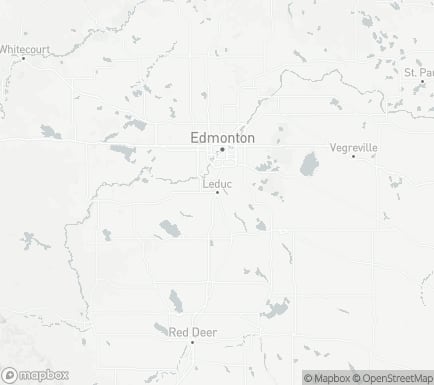 Leduc, AB, Canada and nearby cities map