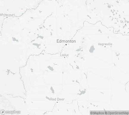 Leduc, AB, Canada and nearby cities map