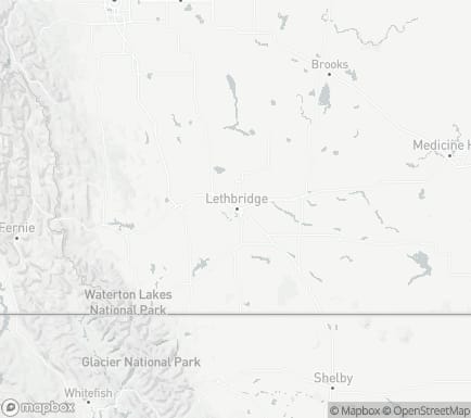 Lethbridge, AB, Canada and nearby cities map