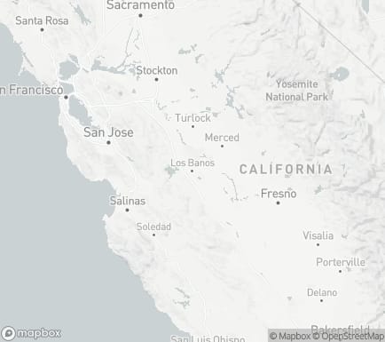 Los Banos, CA, USA and nearby cities map