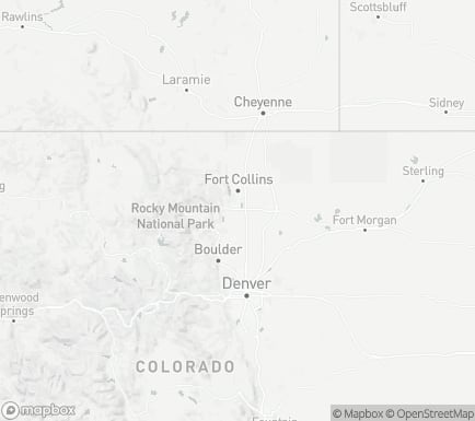 Loveland, CO, USA and nearby cities map