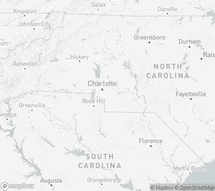 Matthews, NC, USA and nearby cities map