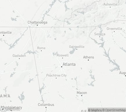 Milton, GA, USA and nearby cities map