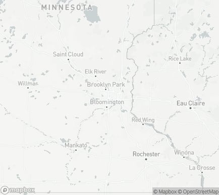 Minneapolis, MN, USA and nearby cities map