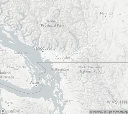 Mission, BC, Canada and nearby cities map