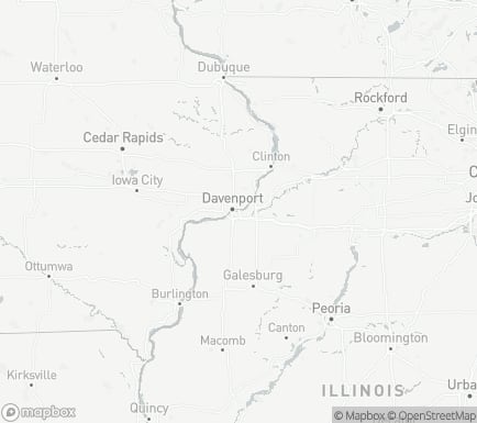 Moline, IL, USA and nearby cities map