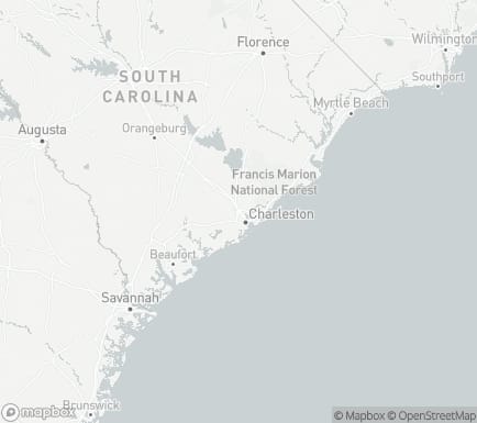 North Charleston, SC, USA and nearby cities map