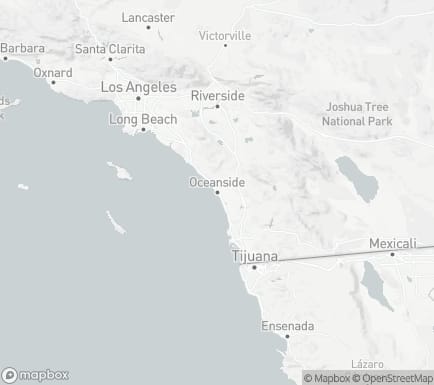 Oceanside, CA, USA and nearby cities map