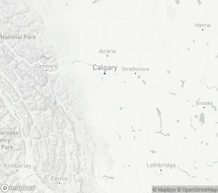 Okotoks, AB, Canada and nearby cities map