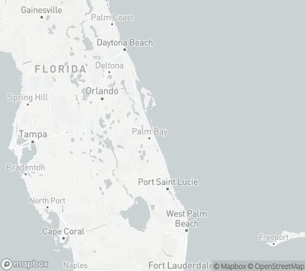 Palm Bay, FL, USA and nearby cities map
