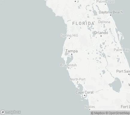 Pinellas Park, FL, USA and nearby cities map