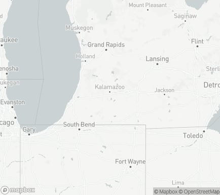 Portage, MI, USA and nearby cities map