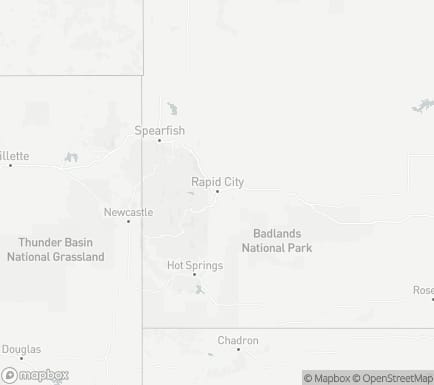 Rapid City, SD, USA and nearby cities map