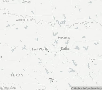 Roanoke, TX, USA and nearby cities map