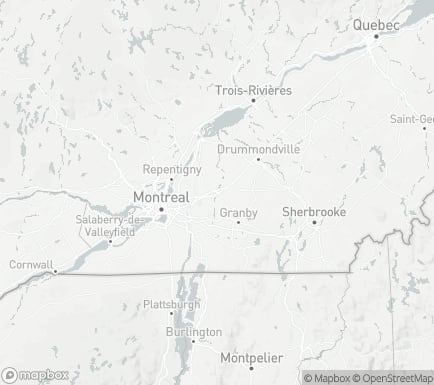 Saint-Hyacinthe, QC, Canada and nearby cities map