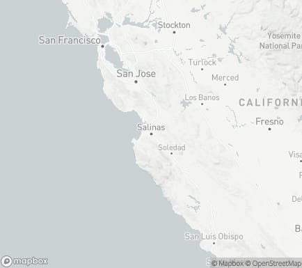 Salinas, CA, USA and nearby cities map