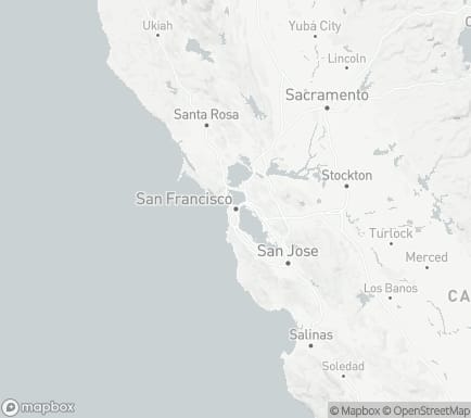 San Francisco, CA, USA and nearby cities map